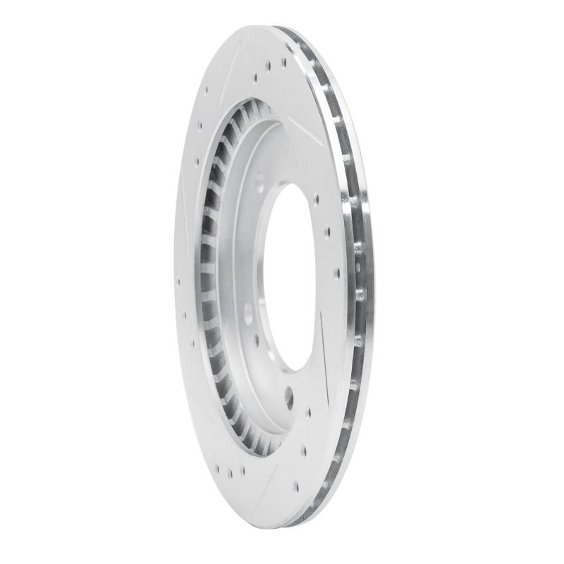 Chevrolet Tracker Brake Rotor (1) - Front Right - R1 Concepts - Drilled & Slotted - Silver - `99-`04